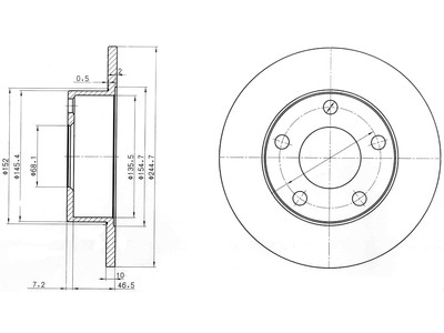 JARRULEVY DELPHI, 2 KPL / PKT, TAKA, AUDI A6, A8, S6 - Jarrulevyt - BG3382 - 1