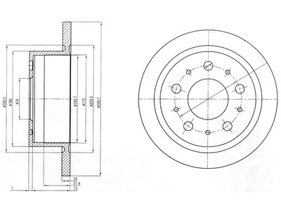 JARRULEVY DELPHI, 2 KPL / PKT, TAKA, CITROËN JUMPER, RELAY - Jarrulevyt - BG4062 - 1