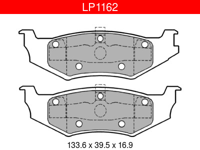 JARRUPALASARJA # DELPHI TAKA, CHRYSLER - Jarrupalasarjat - LP1162 - 1