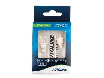 LED-POLTTIMOPARI T10 6000K AUTOLINE GREEN TECH - LED-polttimot lasikanta - 1608-87102 - 2
