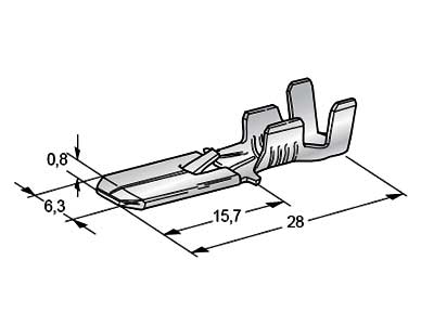 LIITIN 6,3 UROS 4-6 MM2 ERIST - Liittimet suojaamattomat - 1101662 - 1