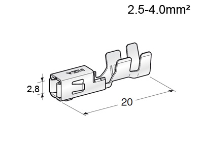 LIITIN MINI F280 2,5-4MM2 - Liittimet suojaamattomat - 1108332 - 1