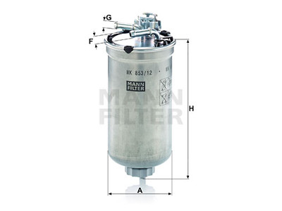 POLTTOAINESUODATIN MANN, VAG - Polttoainesodattimet - 1482-WK85312 - 1