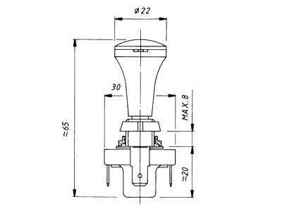 VETOKATKAISIN KELTAINEN 3-NAP. - Vetokatkaisimet - MERIT-219402 - 2