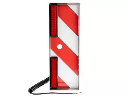 YLILEVEÄN VALOPOHJA PUNAINEN TAKA, VASEN, ALLE 4M - LED-valot ylileveään kuljetukseen - 1610-22202 - 2