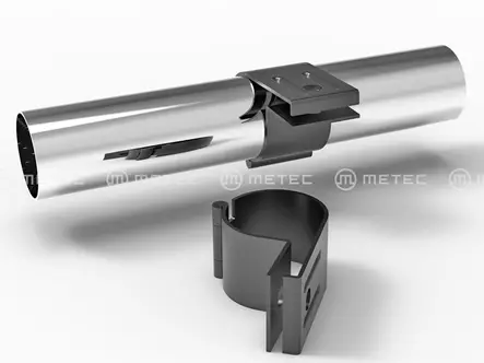 Metec musta valokiinnike Ø 60mm putkelle - Lisävalojen kiinnikkeet - 1853-80112 - 1