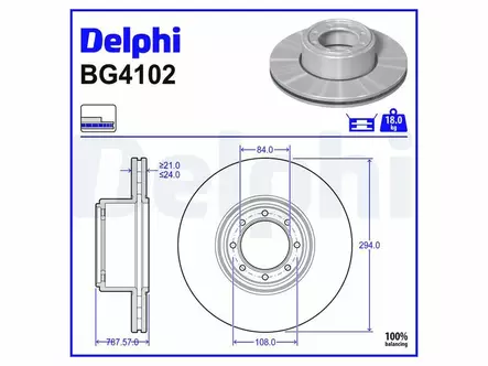 JARRULEVY DELPHI, 2 KPL / PKT, TAKA, IVECO DAILY III - Jarrulevyt - BG4102 - 2