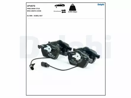 JARRUPALASARJA DELPHI ETU, AUDI, SEAT, SKODA, VW - Jarrupalasarjat - LP1672 - 2