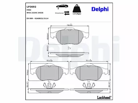 JARRUPALASARJA DELPHI ETU, RENAULT - Jarrupalasarjat - LP3692 - 2