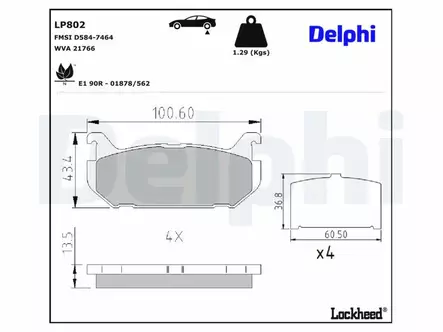 JARRUPALASARJA DELPHI TAKA, FORD, MAZDA - Jarrupalasarjat - LP802 - 2