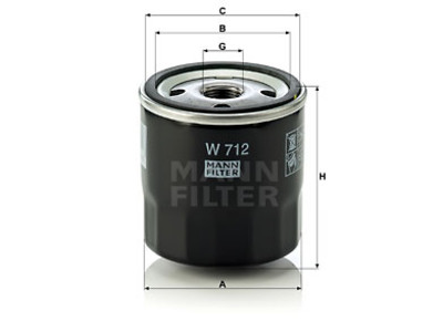 ÖLJYNSUODATIN MANN, OPEL - Öljynsuodattimet - 1482-W712 - 1