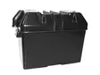 Musta akkukotelo 420x230x290mm - Keskikoko / Muovinen / Kannella / Hihnalla - Akkulaatikot ja telineet - 1806-50002 - 1