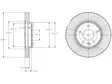 JARRULEVY DELPHI, 2 KPL / PKT, ETU, CHEVROLET CAPTIVA / OPEL - Jarrulevyt - BG4092 - 1
