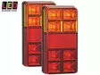 YHDISTELMÄTAKAVALOPARI 12V - LED-suorakaide takavalot - 1614-151BAR2 - 1