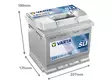 VARTA DYNAMIC SLI 52AH 470A 207X175X190MM -/+ - VARTA käynnistysakut - 1820-C22 - 2