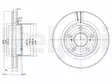 JARRULEVY DELPHI, 2 KPL / PKT, ETU, TOYOTA AVENSIS - Jarrulevyt - BG2782 - 2