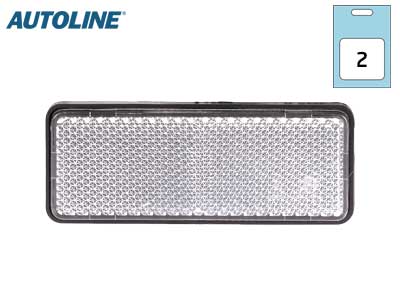 AUTOLINE HEIJASTINPARI KIRKAS SUORAKAIDE 96X38MM LIIMATTAVA - Ajoneuvoheijastimet ja kilvet - 1606-16102 - 1