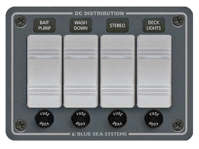 BLUE SEA KATKAISINPANEELI 4 ON-OFF - Blue Sea Katkaisinpanelit - 1790-8262 - 1