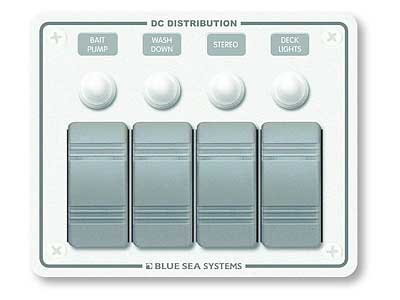 BLUE SEA KATKAISINPANEELI 4 VALKOINEN - Blue Sea Katkaisinpanelit - 1790-8272 - 1