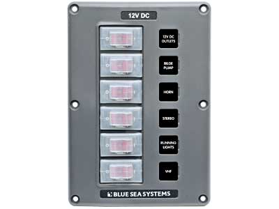 BLUE SEA KATKAISINPANEELI 6, HARMAA - Blue Sea Katkaisinpanelit - 1790-4322 - 1