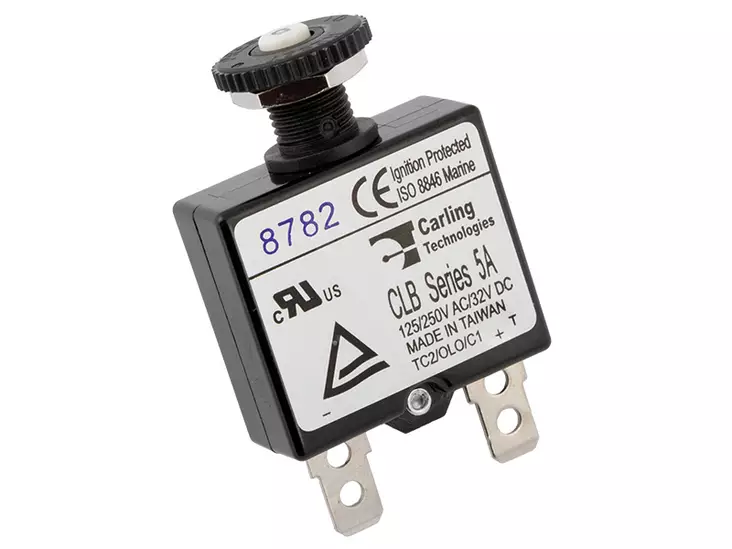 Blue Sea 7052 automaattisulake 5A - painonappi - Blue Sea Automaattisulakkeet - 1790-7052 - 2