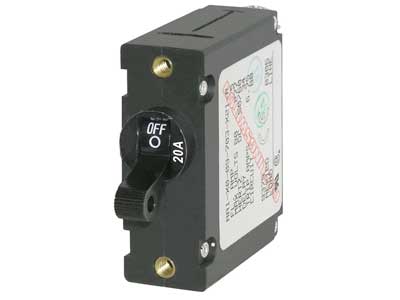 Blue Sea 7212 automaattisulake 20A - musta vipukytkin - Blue Sea Automaattisulakkeet - 1790-7212 - 1