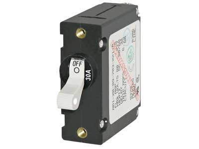 Blue Sea 7222 automaattisulake 30A - valkoinen vipukytkin - Blue Sea Automaattisulakkeet - 1790-7222 - 1