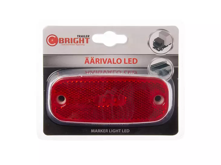 C-Bright led-äärivalo punainen 111x45mm - 12-24V / 15cm - Punaiset äärivalot - 1-92412 - 1