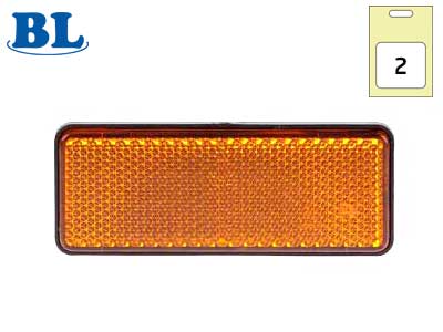 HEIJASTIN 95X37MM KELT. 2KPL - Ajoneuvoheijastimet ja kilvet - 29-1012 - 1