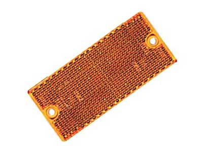 HEIJASTIN KELTAINEN SUORAKAIDE 42X96MM LIIMATTAVA - Ajoneuvoheijastimet ja kilvet - 1606-17312 - 1