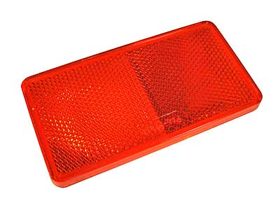 HEIJASTIN PUNAINEN SUORAKAIDE 55X105MM TARRAKIINNITYS - Ajoneuvoheijastimet ja kilvet - 1608-4102 - 1
