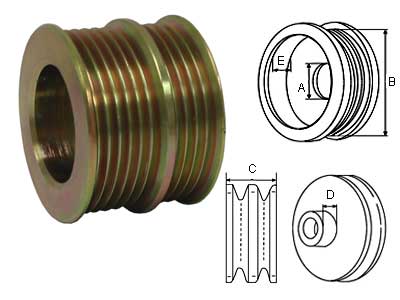 HIHNAPYÖRÄ 17/63MM 4/6-UR - Hihnapyörät - 2919-3652 - 1