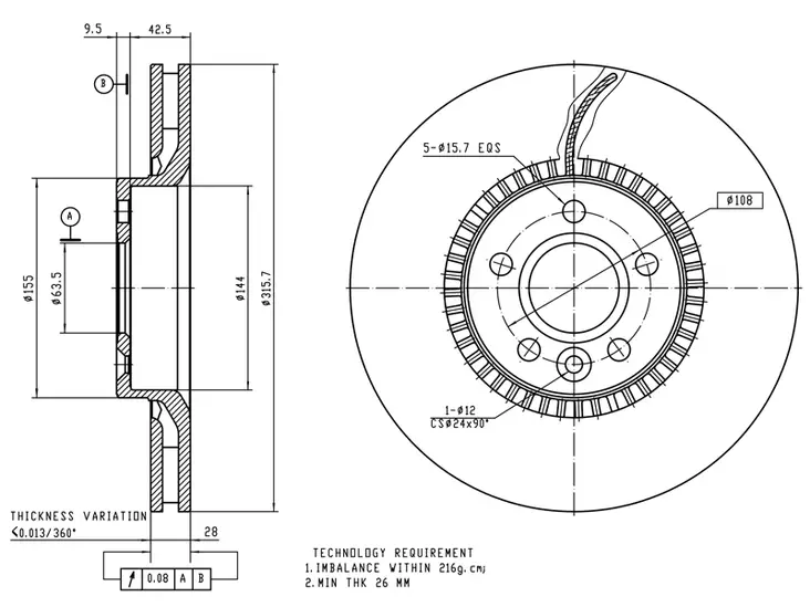 JARRULEVY, 2 KPL/PKT, ETU, FORD, LAND ROV, VOLVO - Jarrulevyt - 69-1012 - 1