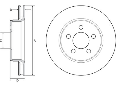 JARRULEVY DELPHI, 2 KPL / PKT, ETU, DODGE / JEEP - Jarrulevyt - BG4642 - 1