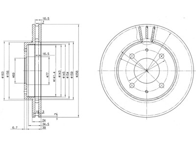 JARRULEVY DELPHI, 2 KPL / PKT, ETU, MITSUBISHI CARISMA - Jarrulevyt - BG3202 - 1