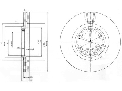 JARRULEVY DELPHI, 2 KPL / PKT, ETU, NISSAN - Jarrulevyt - BG3972 - 1
