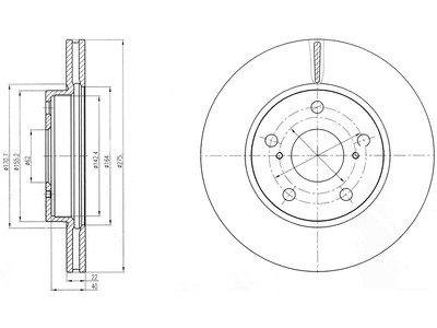JARRULEVY DELPHI, 2 KPL / PKT, ETU, TOYOTA AURIS - Jarrulevyt - BG4232 - 1