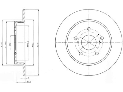 JARRULEVY DELPHI, 2 KPL / PKT, TAKA, FIAT / SUZUKI - Jarrulevyt - BG4222 - 1
