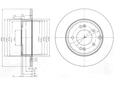 JARRULEVY DELPHI, 2 KPL / PKT, TAKA, HYUNDAI SONATA - Jarrulevyt - BG4012 - 1