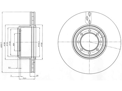 JARRULEVY DELPHI, 2 KPL / PKT, TAKA, IVECO DAILY III - Jarrulevyt - BG4102 - 1