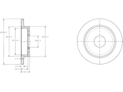 JARRULEVY DELPHI, 2 KPL / PKT, TAKA, MITSUBISHI - Jarrulevyt - BG3112 - 1