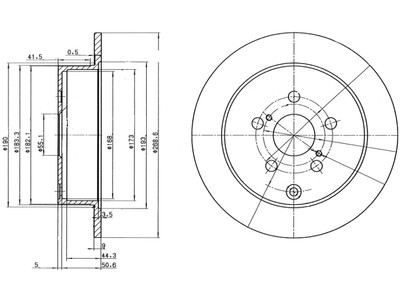 JARRULEVY DELPHI, 2 KPL / PKT, TAKA, TOYOTA CELICA, PRIUS - Jarrulevyt - BG3822 - 1