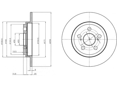 JARRULEVY DELPHI, 2 KPL / PKT, TAKA, TOYOTA URBAN CRUISER - Jarrulevyt - BG4272 - 1