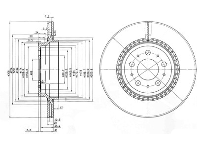 JARRULEVY DELPHI, 2 KPL / PKT, TAKA, VOLVO S80, XC90 - Jarrulevyt - BG3782 - 1