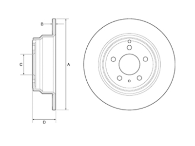 JARRULEVY DELPHI, 2 KPL / PKT, TAKA, VOLVO - Jarrulevyt - BG2842 - 1