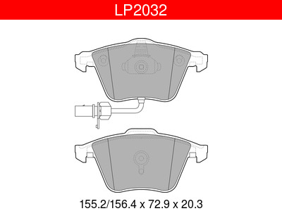 JARRUPALASARJA DELPHI, ETU, AUDI / SEAT / VOLKSWAGEN - Jarrupalasarjat - LP2032 - 1