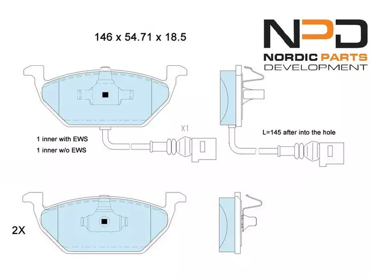 JARRUPALASARJA NPD ETU, AUDI, SEAT, SKODA, VW - Jarrupalasarjat - BP10-1022 - 1