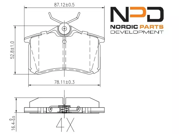 JARRUPALASARJA NPD TAKA, VAG, PSA, OPEL, RENAULT - Jarrupalasarjat - BP10-1002 - 1