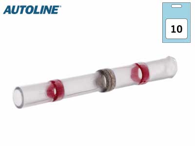 Autoline kutistejatkoliitin tinalla punainen 10kpl - Kutisteliittimet - 1569-20022 - 1