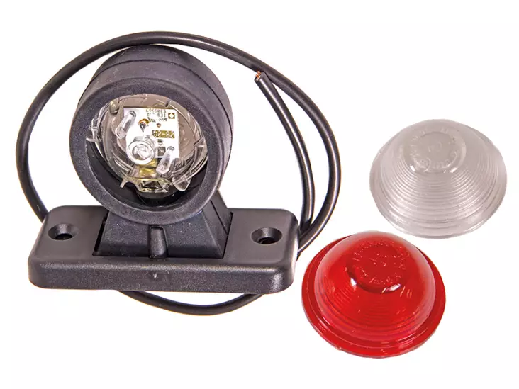 LED-ÄÄRIVALO KUMIVARSI 10-30V LYHYT PUN/VALK - Kumivarsi äärivalot - 1610-22052 - 2